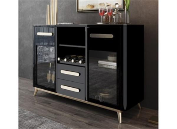 現(xiàn)代新中式時(shí)尚餐廳備餐柜不銹鋼