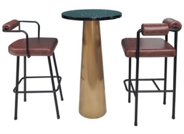 電音酒吧不銹鋼創(chuàng)意高腿吧臺椅家具